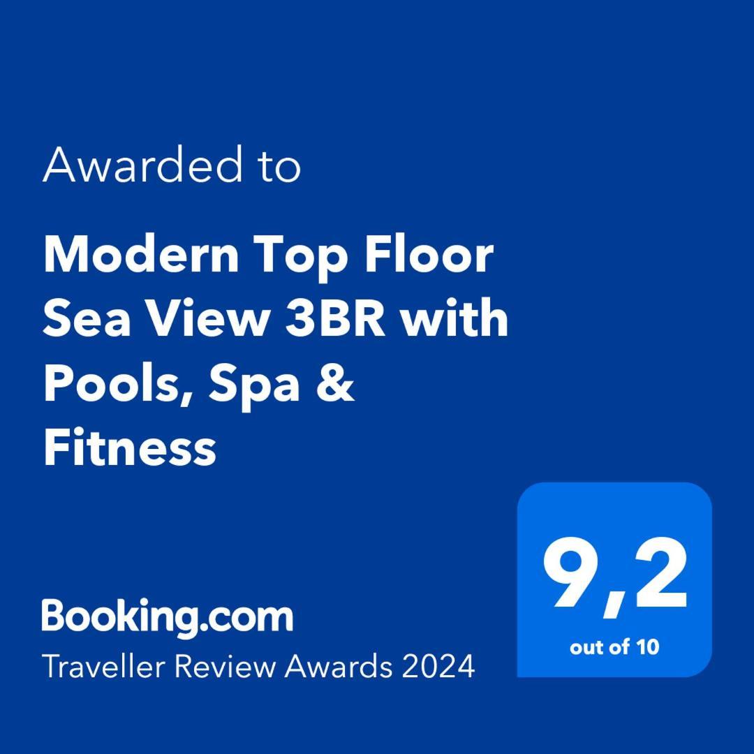 Modern Top Floor Sea View 3Br With Pools, Spa & Fitness Bečići Luaran gambar